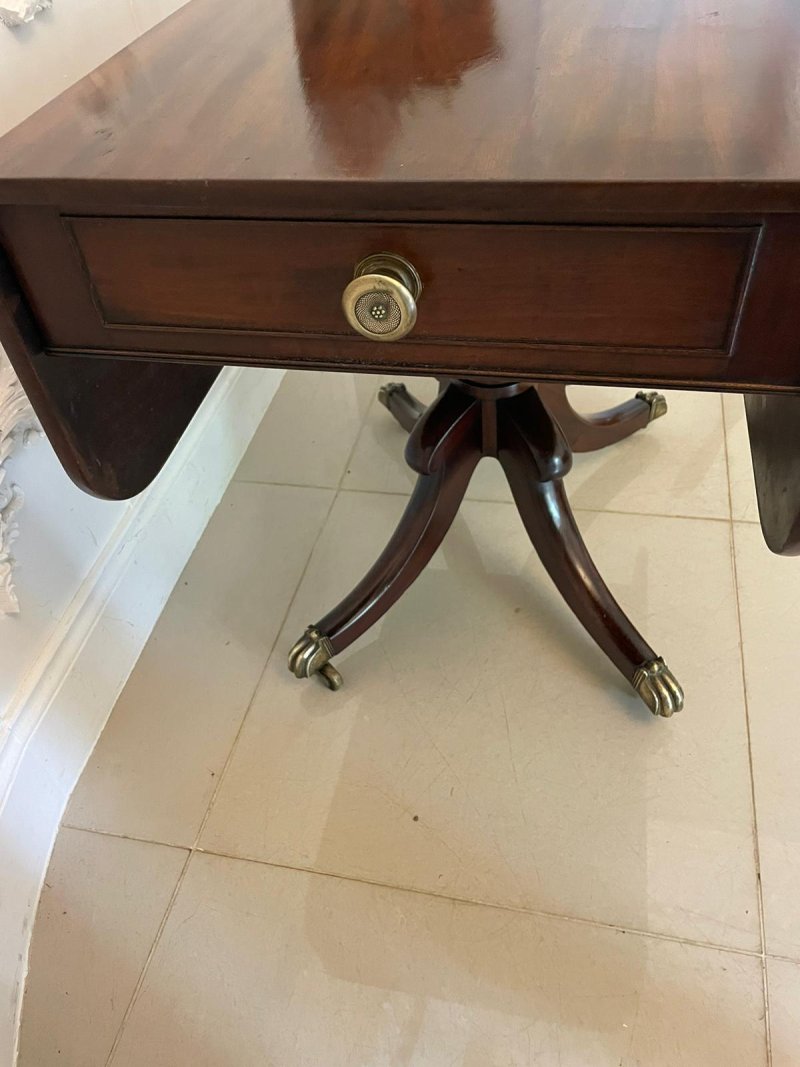 Antique Regency Mahogany 4 seater Dining/Pembroke Table - Image 6